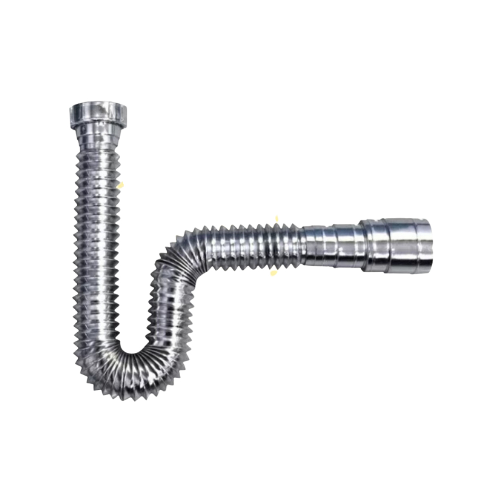 Sifão Metalizado Cromado 1,5M 1500MM Extensivel Ajustavel Flexivel + Anéis de vedação em Oferta na Shopee