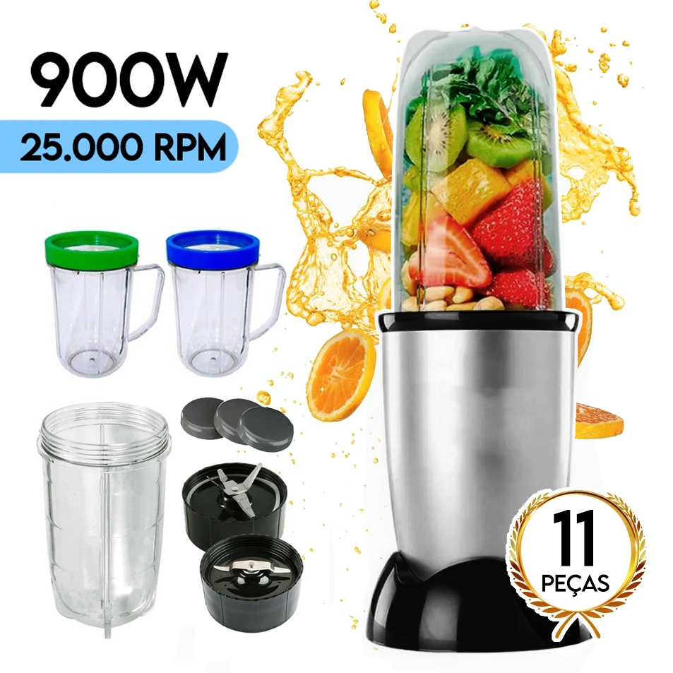 Liquidificador Portátil Personal Blender 900W Copo Squeeze Lâmina de Aço Inox Premium 110v / 220v em Oferta na Shopee
