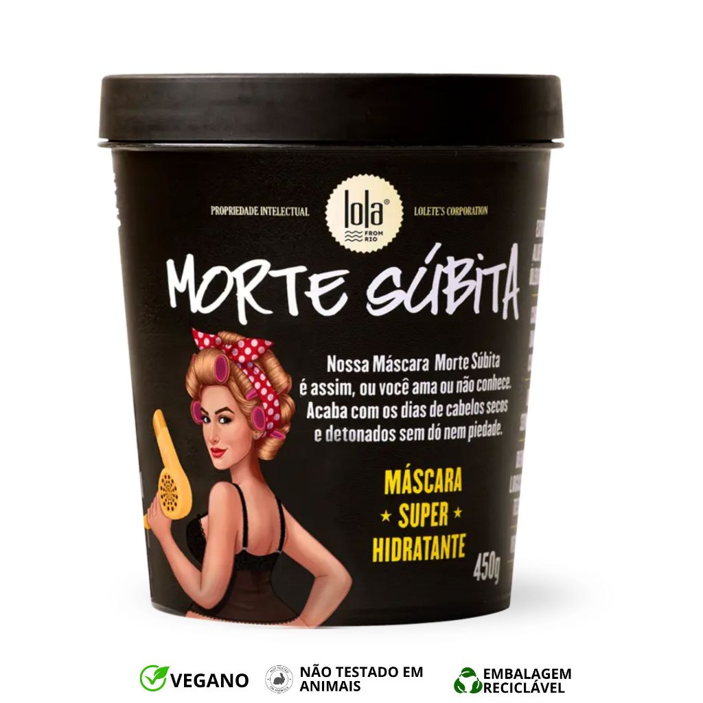 MÁSCARA LOLA MORTE SÚBITA 450G – RECUPERAÇÃO INTENSA E HIDRATAÇÃO PROFUNDA | VEGANA