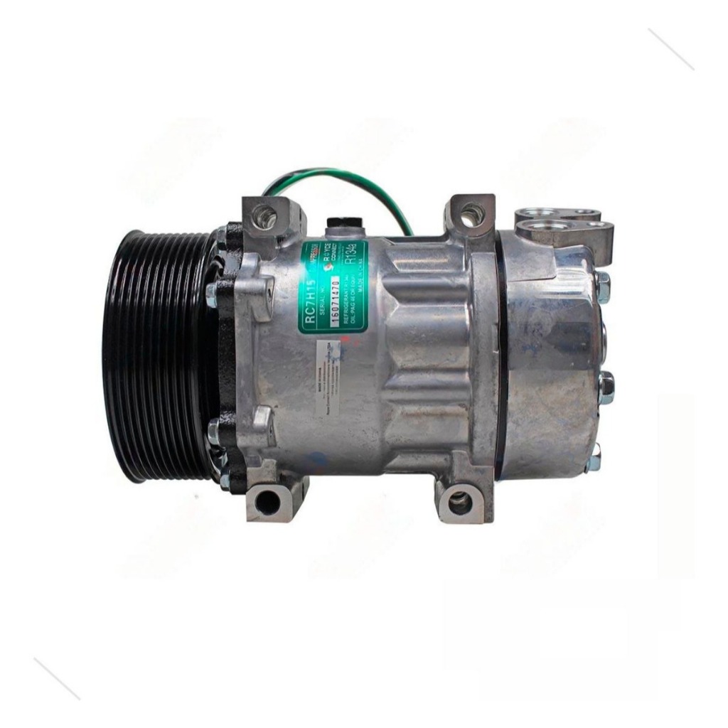 Compressor Ar 7h15 8275 8295 Para Scania 2013 2014 2015 2016 2017 2018 Serie 5 P G R 2 Fios 24v 10PK