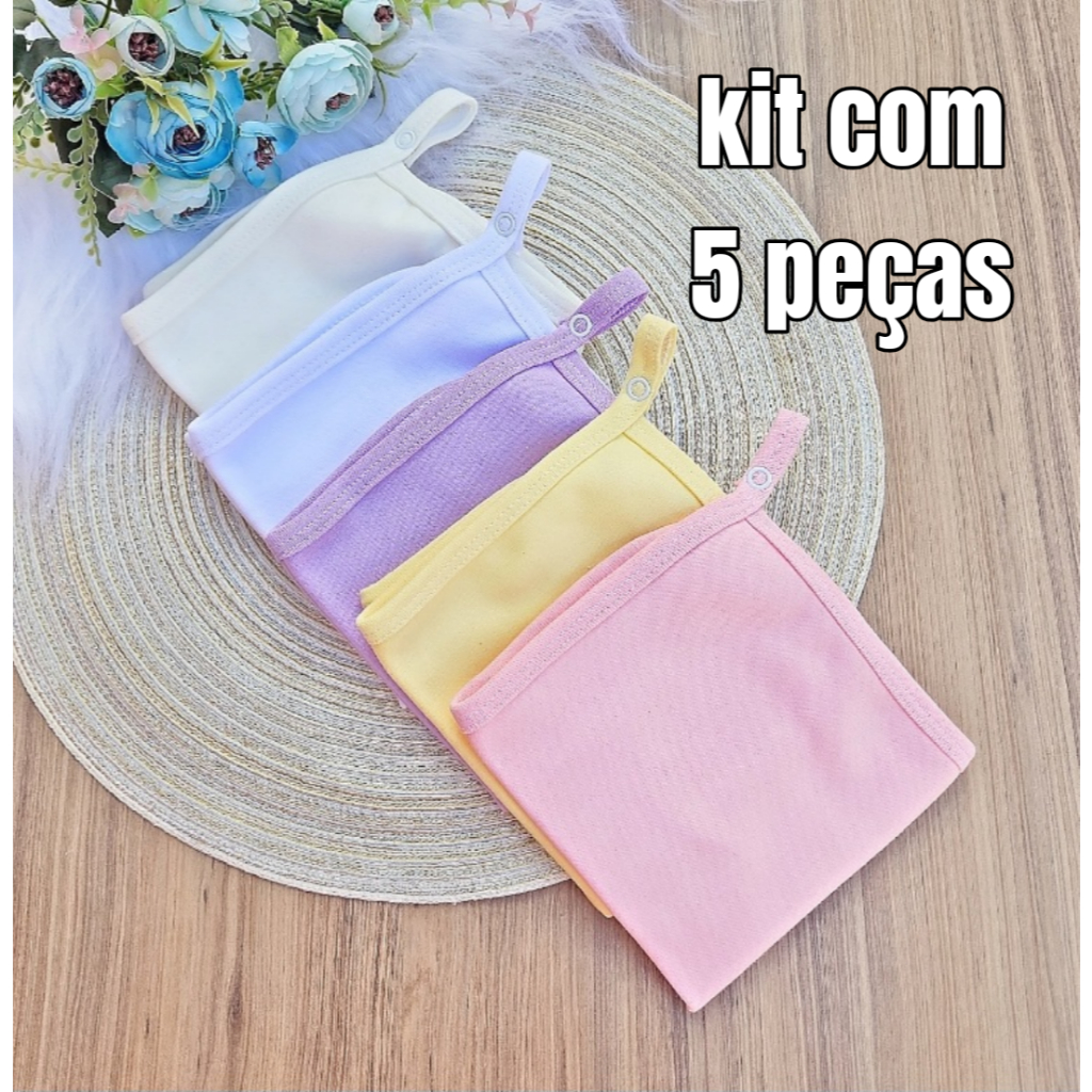 Kit 5 PANINHO DE BOCA BABETE EM MALHA PARA BEBÊ 100% ALGODÃO ENXOVAL MATERNIDADE