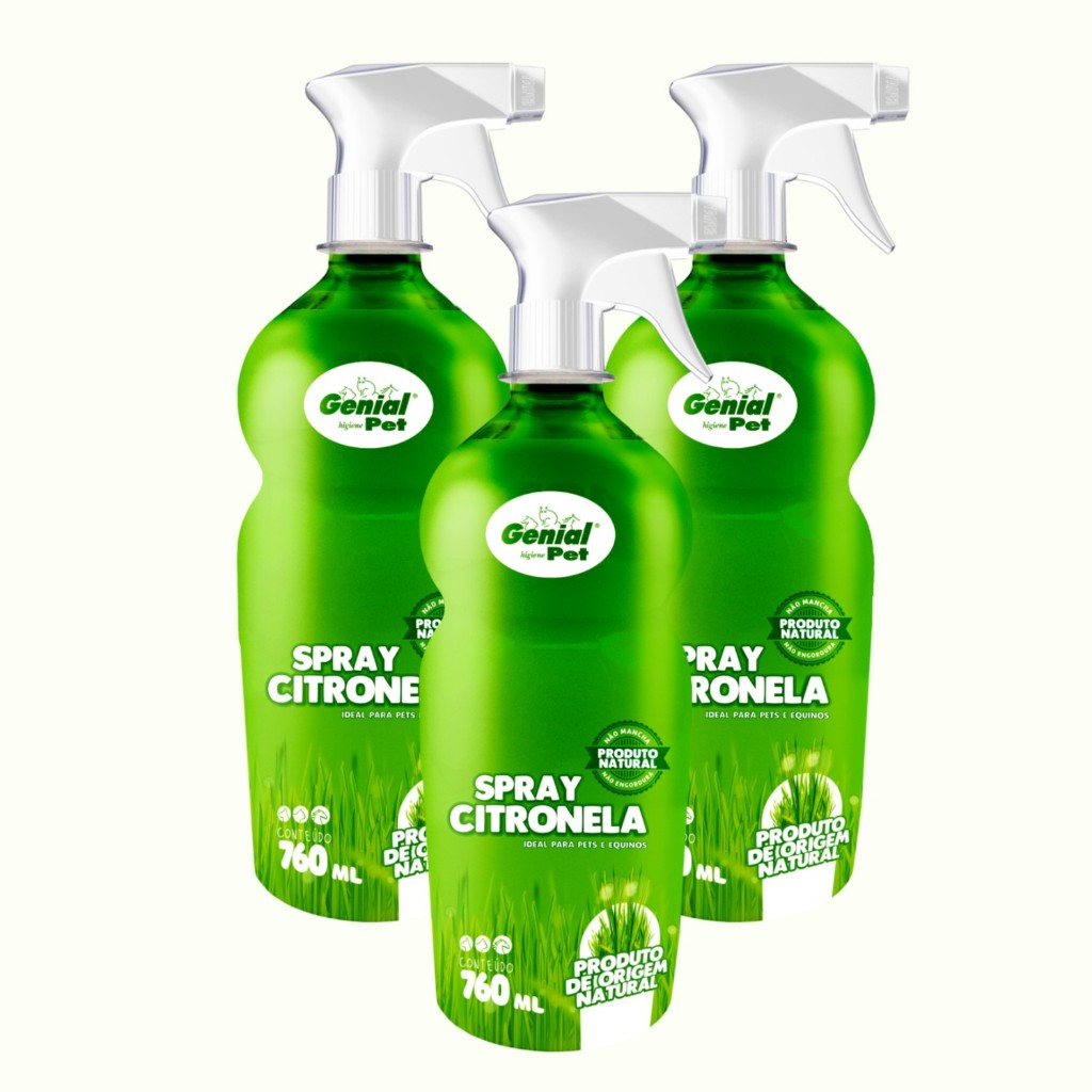 Kit 3x Repelentes Spray Citronela Para Equinos Cachorro E Bovinos em Oferta na Shopee