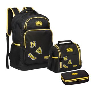 Mochila Rodinhas ou Alças Escolar 17", Lancheira Térmica, Estojo Youtuber Natan Por Ai College Xeryus em Oferta na Shopee