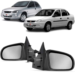 Par/Un Retrovisor Manual Corsa 94 95 96 97 98 99 00 Á 2003 Com Controle 2/4P