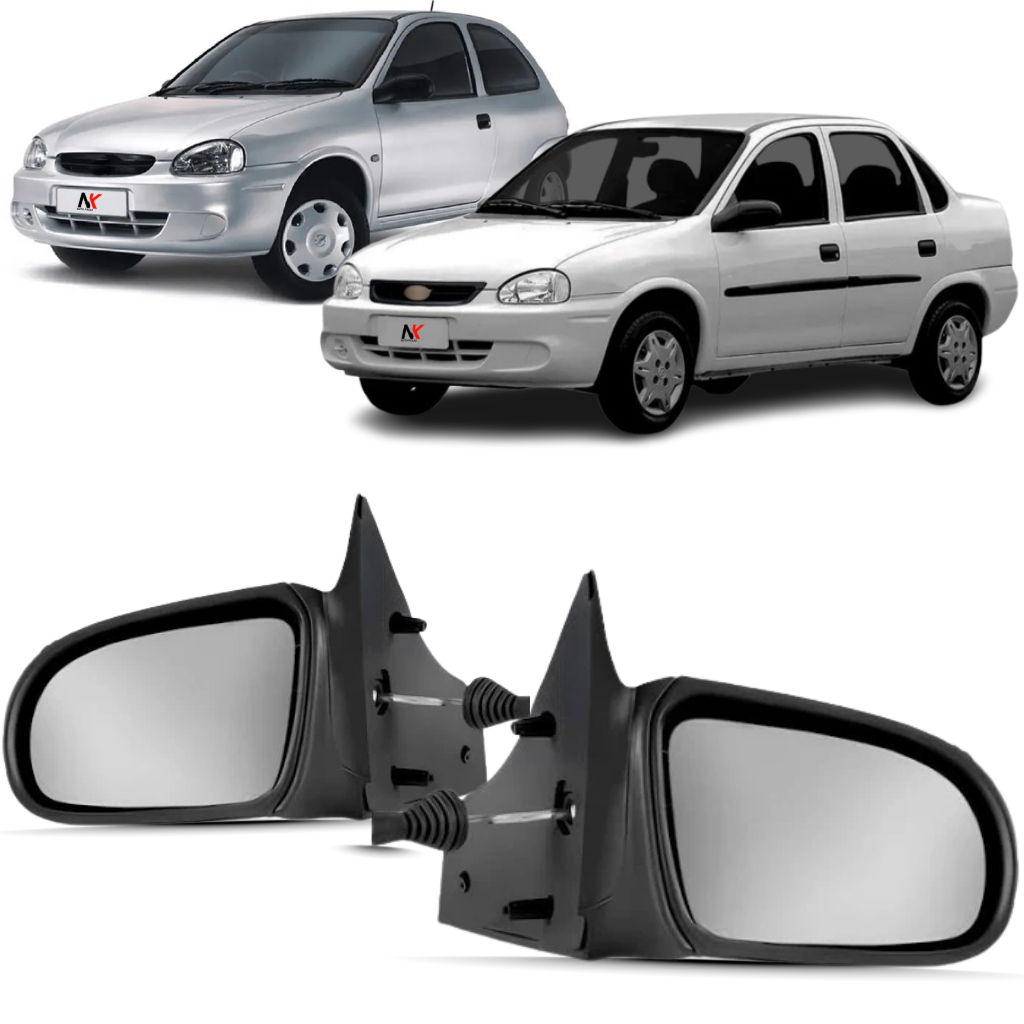 Par/Un Retrovisor Manual Corsa 94 95 96 97 98 99 00 Á 2003 Com Controle em Oferta na Shopee