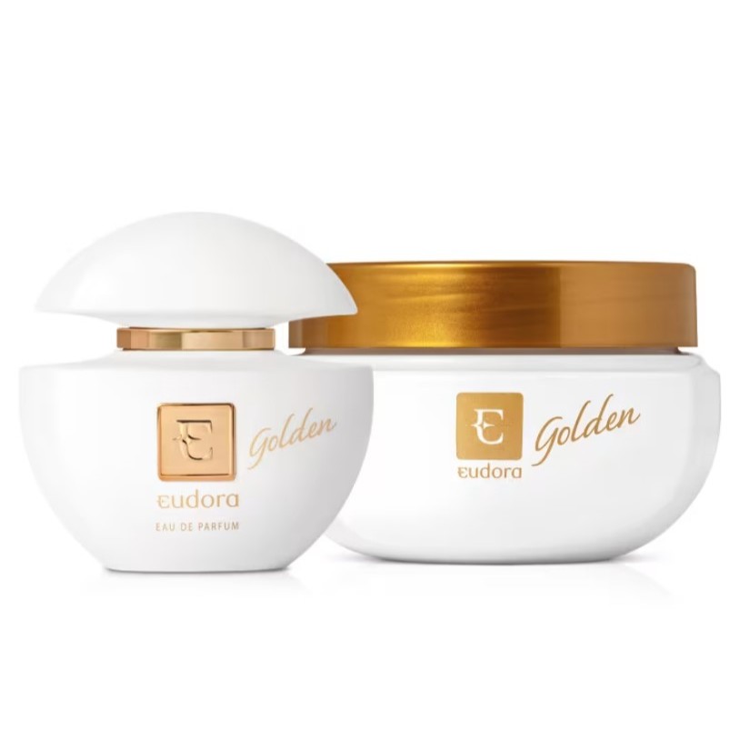 Combo Eudora Golden: Eau de Parfum 75ml + Creme Acetinado Corporal 250g ORIGINAL LACRADO