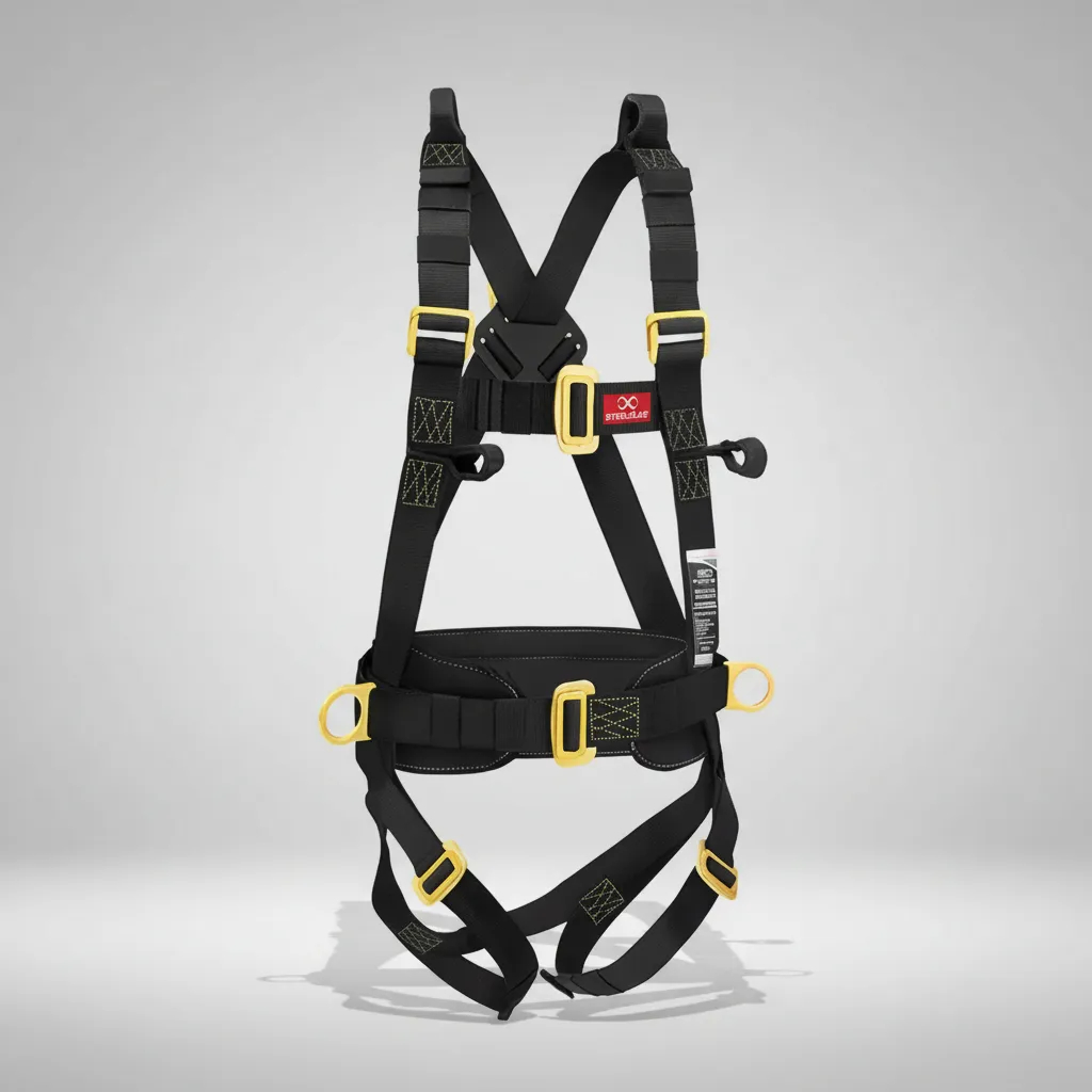 Cinturão Paraquedista Aramida Abdominal Retardante a Chamas com 4 Pontos de Ancoragem Steelflex