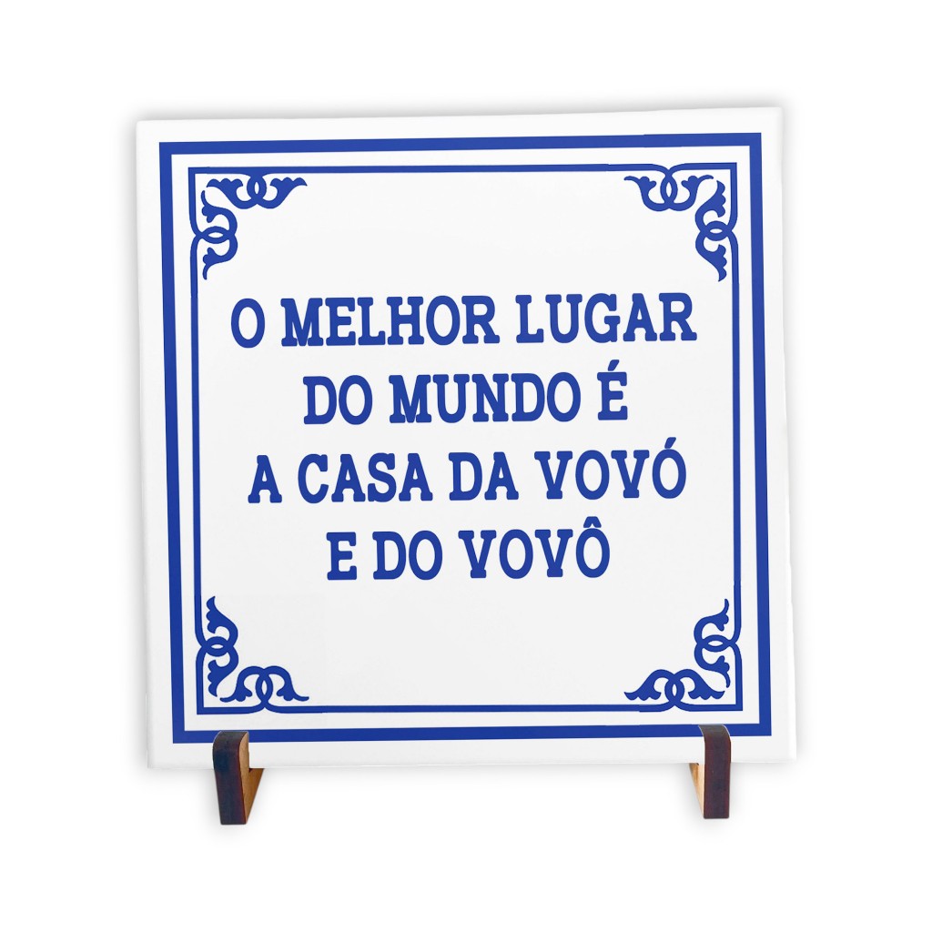 Azulejo 20x20 o Melhor Lugar do Mundo É a Casa da Vovó e do Vovô | Presente Avós — R$ 59,00 em Shopee, 25% OFF