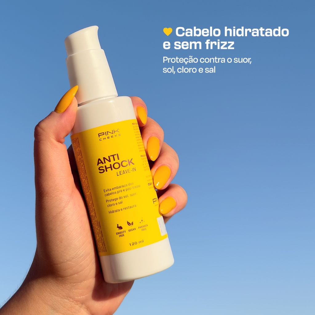 Leave-in Pre Treino Capilar AntiShock 120ml PINK CHEEKS Original · foto 2