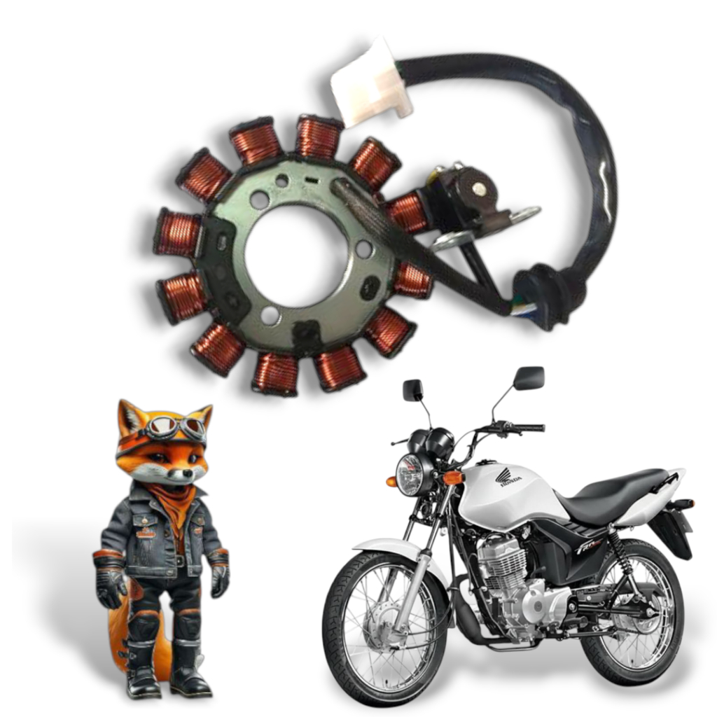 ESTATOR HONDA FAN CG TITAN 150 09-13 COM BOBINA DE PULSO — imagem 2 de 2