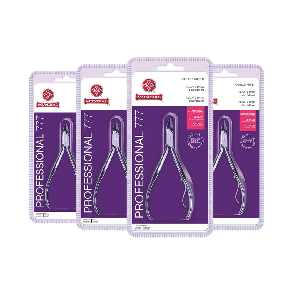 Kit 4 Alicates de Cutícula Mundial Inox 777 em Oferta na Shopee