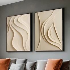 Kit Quadros Decorativos 40x60 Moldura Longo Moderno