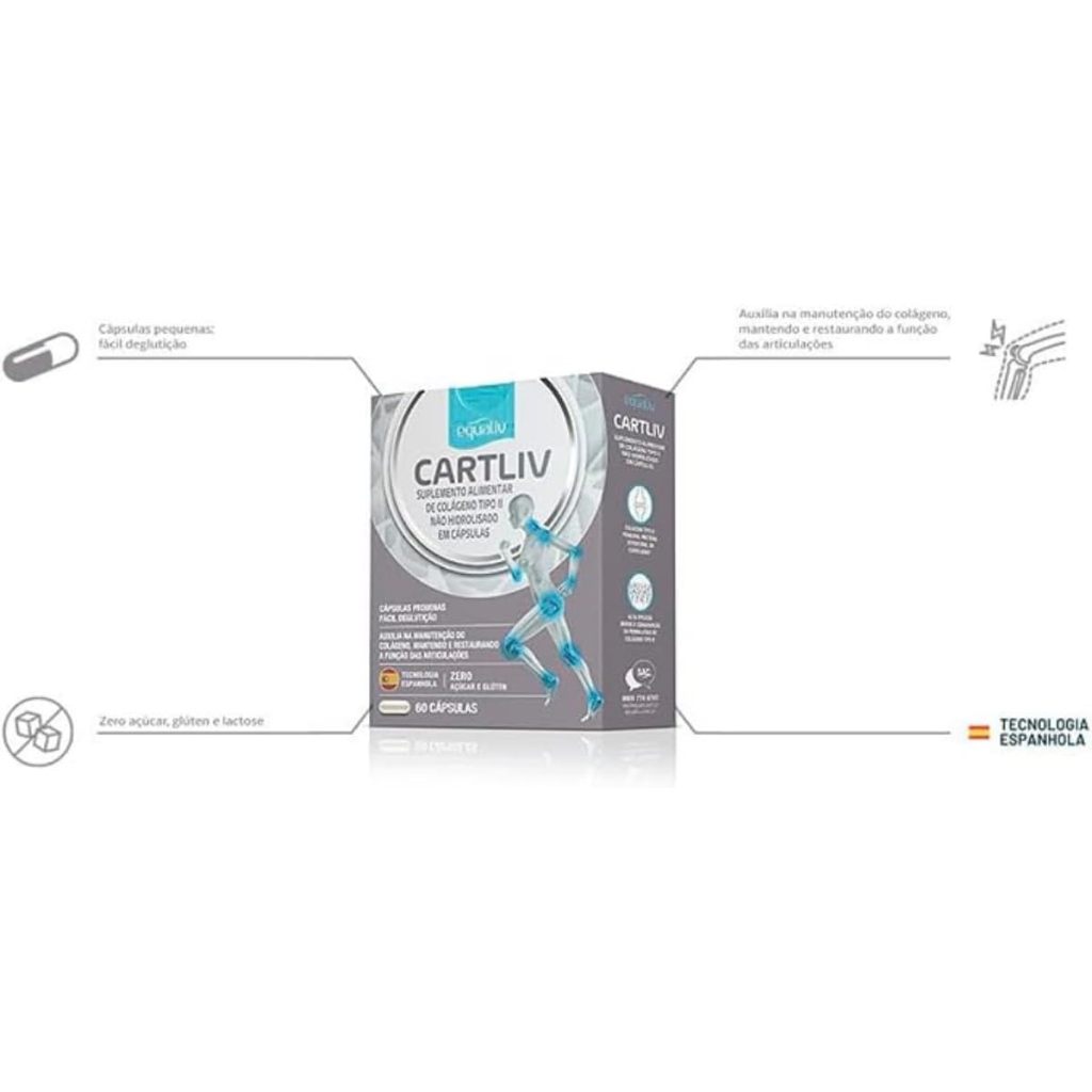 Kit 3 Cartliv Colageno Tipo 2 Equaliv 60 cápsulas