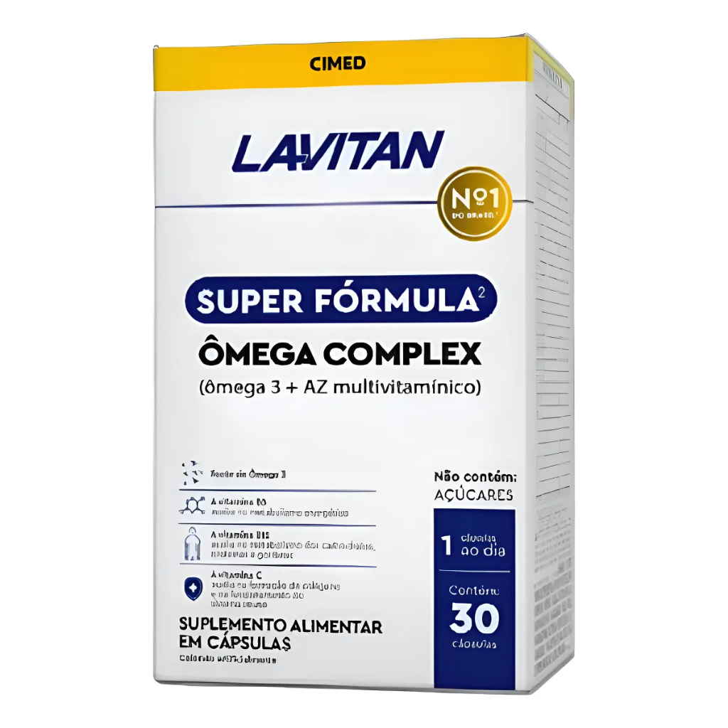 Lavitan Multivitamínico Super Fórmula Ômega+A-Z 30 Cápsulas Sabor Sem Sabor