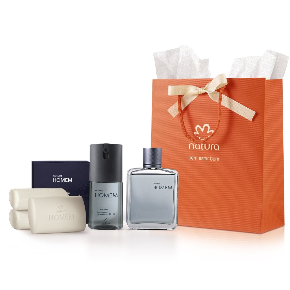 Kit Homem Clássico (Perfume 100ml, Desodorante 100ml, Sabonete 3x110g) Natura