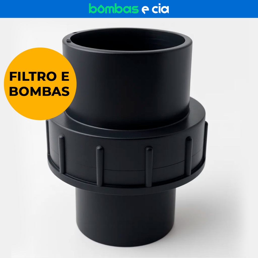 Luva União 50 mm para Motobomba Piscina Filtro Dancor Syllent Jacuzzi Lepono Claw
