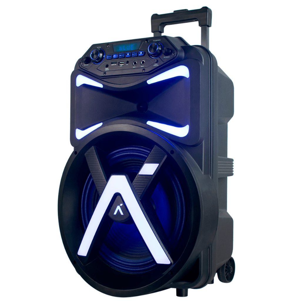 Caixa De Som Amplificada Bluetooth Karaoke Am/Fm Tws 480w Cor MicroSD USB bivolt HYPE 480 - AQUARIO