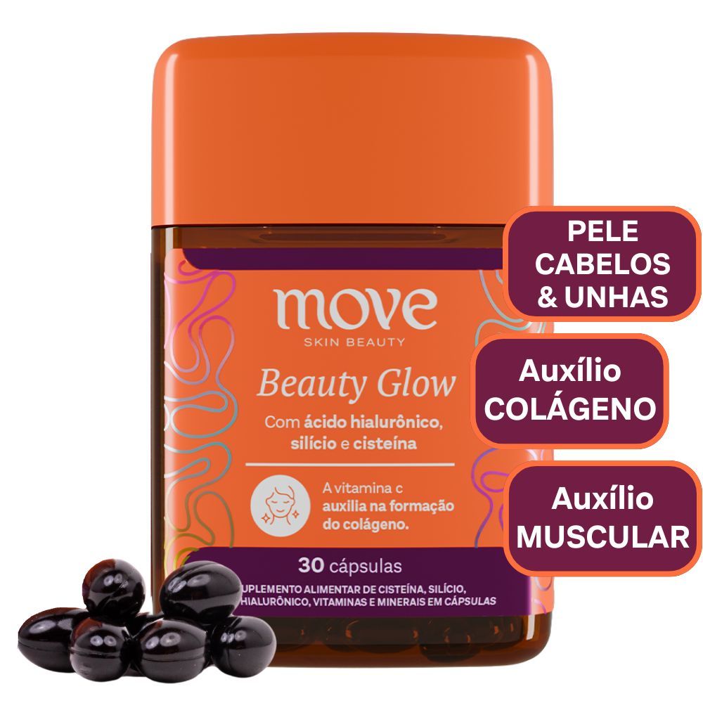 Beauty Glow Multivitamínico Pele, Cabelo e Unha Move Skin Beauty 30 Cápsulas