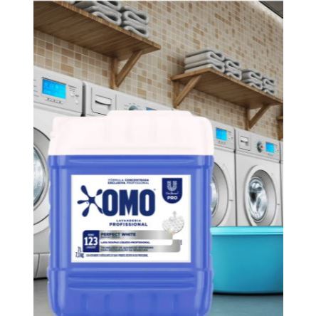 Lava-Roupas Líquido Concentrado Lavanderia Profissional Omo Perfect White Pro Galão 7l, OMO