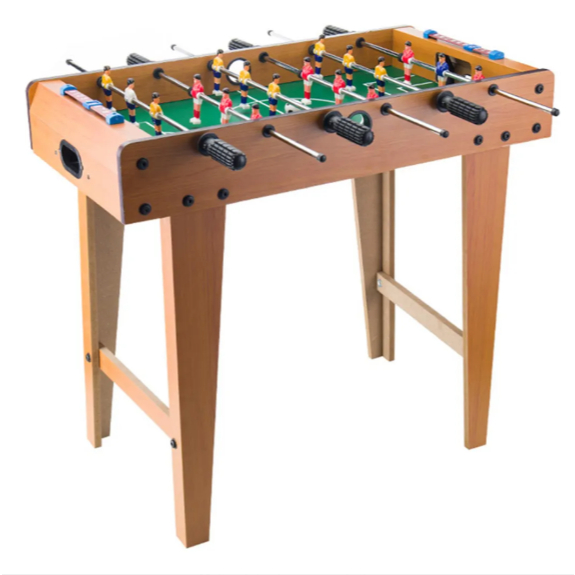 Mesa De Pebolim Totó C/ 02 Bolas Futebol De Mesa Desmontável Cor Da Mesa De Pebolim Marrom - mesa grande
