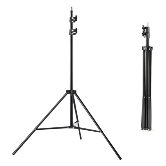 Pedestal Grande 2,10m  x 1,80m Celular Câmera  filmadores iluminação Softbox Webcam de metal na na cor preta