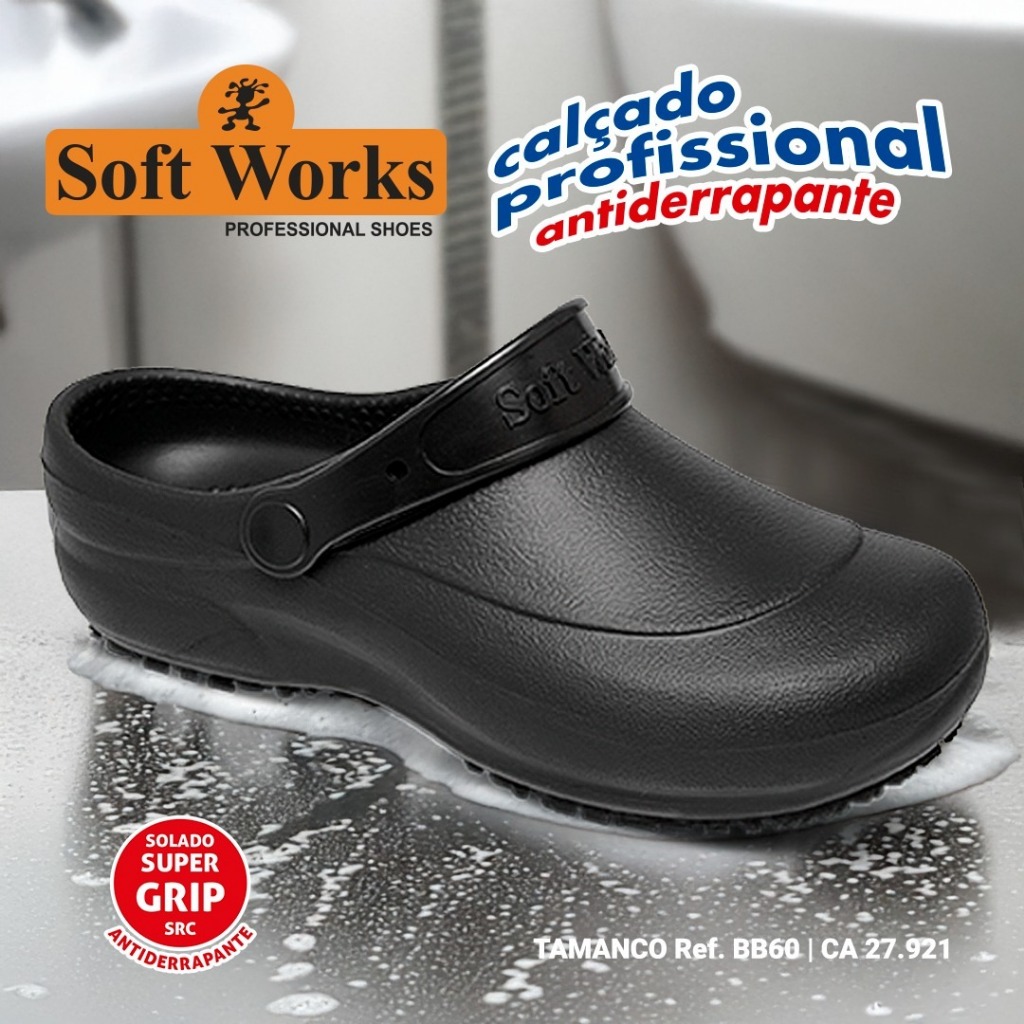 sapatênis profissional soft works bb60 macio pro trabalho eva