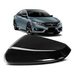 Capa Retrovisor Black Piano Civic 2017 a 2021 Sem Furo Pisca
