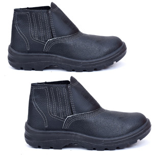KIT 2 Pares Botina/Bota de Segurança CA EPI em Couro Legítimo com Biqueira e Solado Antiderrapante Ideal obra e trabalho