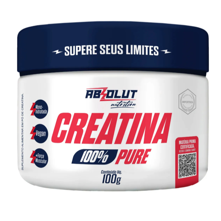 Creatina 100% Pure 100g Suplemento Em Pó - Absolut Nutrition