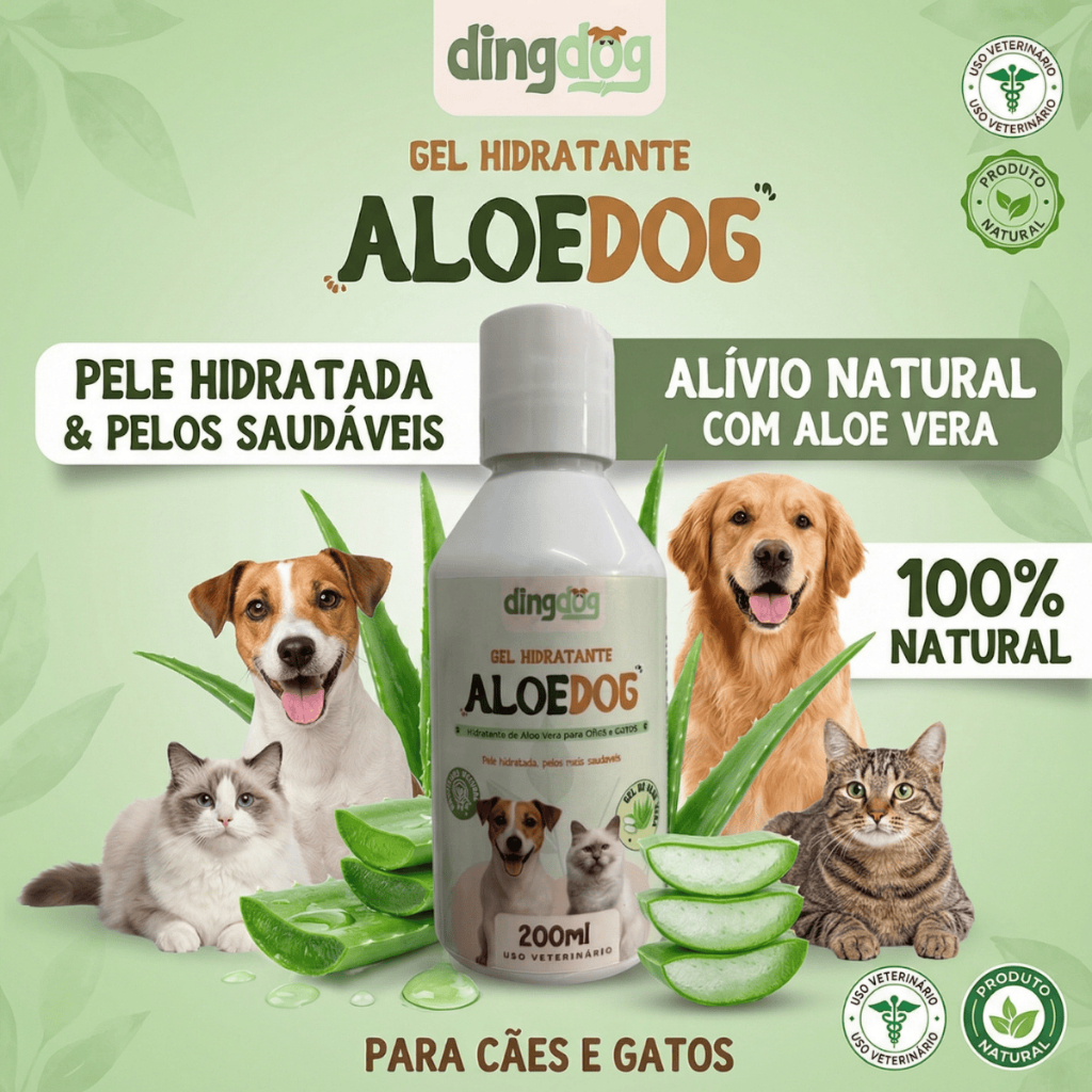 Gel de Aloe Vera Babosa Para Cães e Gatos AloeDog 200g Ding Dog em Oferta na Shopee
