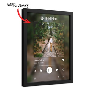 Quadro Decorativo do Spotify Personalizado - com Moldura e Vidro em Oferta na Shopee