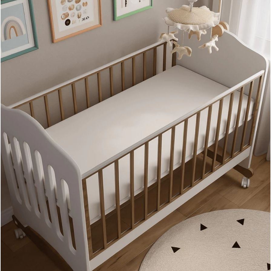 Colchão Para Berço 130x60x10 Impermeável Modelo D18 Antiácaro e Antialérgico - Envio Imediato