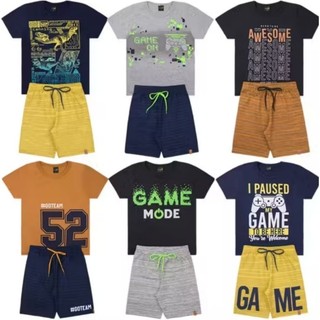 kit 4 peças 2 conjunto infantil menino sortidos