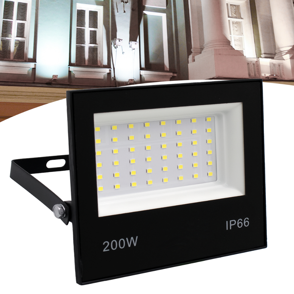 Refletor Led Holofote 200w Ip66 Bivolt Forte Luz Branco Frio em Oferta na Shopee