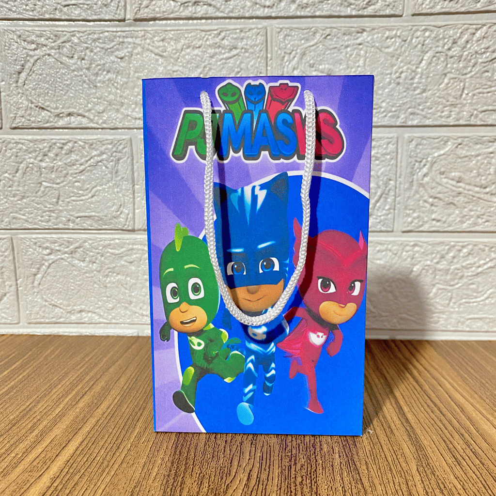KIT PEGUE E MONTE SACOLINHAS para Festas Mimos Aniversários Lembrancinhas PJMASKS