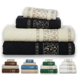 Kit 4 Toalhas Banho e Rosto 100% Algodão Macias Alta Absorção Agatha em Oferta na Shopee