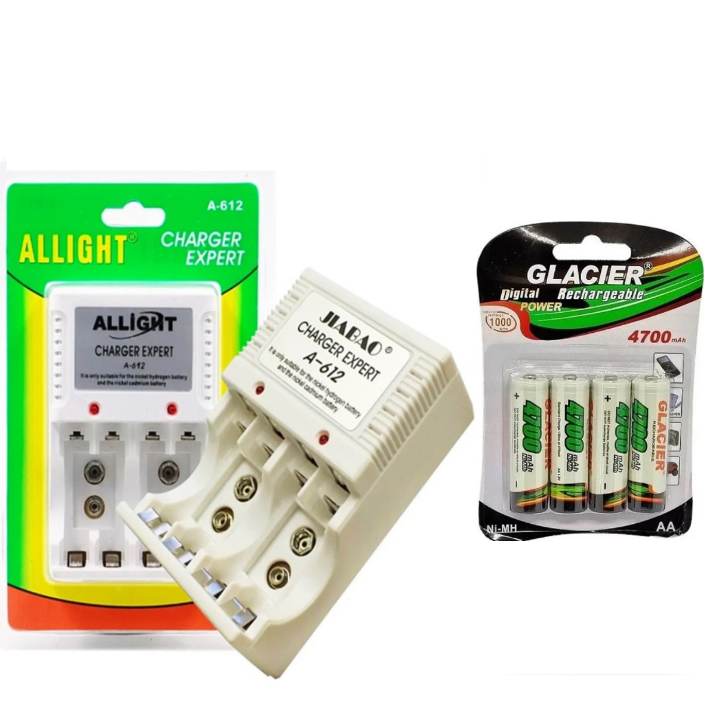 Carregador de Pilhas AA/AAA/9V - ALLIGHT Expert A-612, Bivolt Automático, Auto Stop em Oferta na Shopee