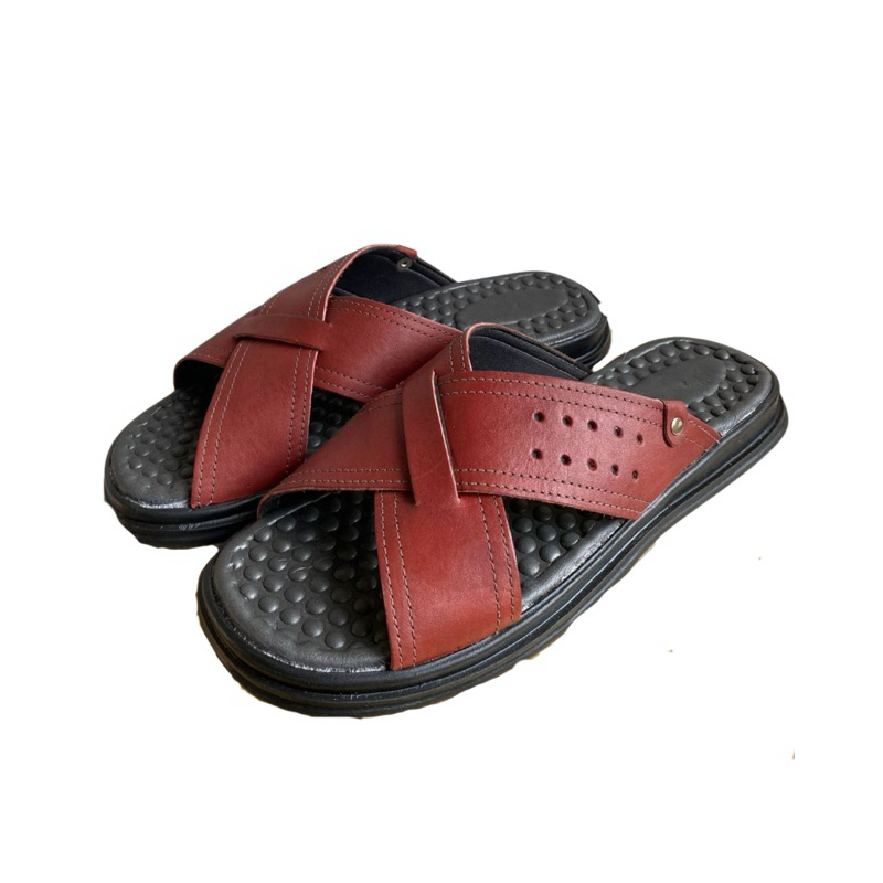 Chinelo Masculino TK Couro Legítimo | Super Confortável | Antiderrapante | Leve | Premium