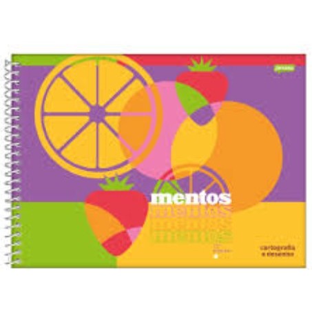 Caderno Cartografia e Desenho 80 folhas Mentos - Jandaia