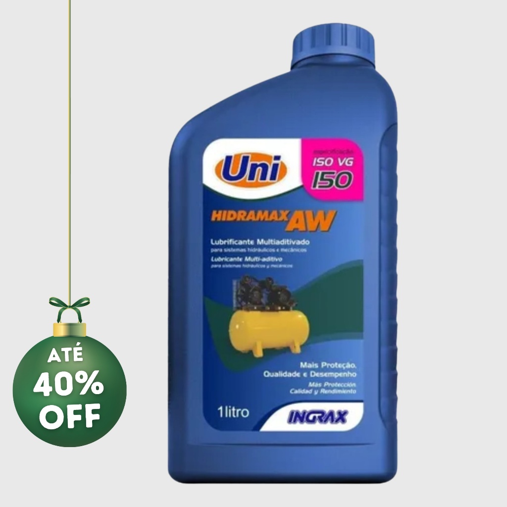 Óleo Lubrificante Compressor Aw 150 1 Litro Hidramax Ingrax em Oferta na Shopee