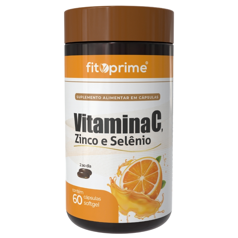 Vitamina C + Zinco e Selênio 60 Cápsulas Softgel Fitoprime
