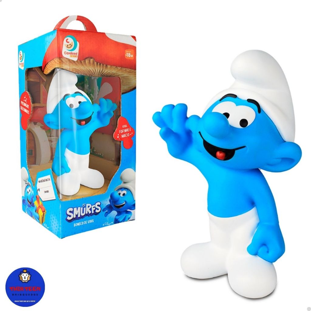Boneco Os Smurfs Vinil Atóxico Smurf Colecionável Original Cardoso Toys