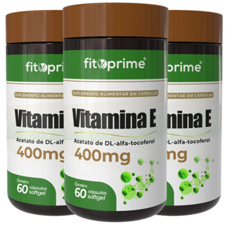 Kit 3x Vitamina E 400mg Com 60 Cápsulas Fitoprime em Oferta na Shopee
