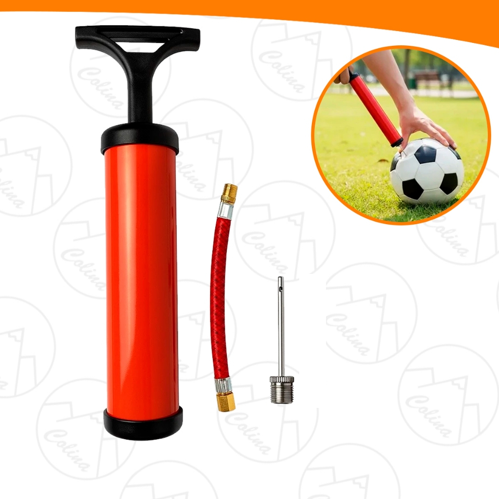Bomba de Ar Manual Para Encher Inflar Bolas Com Extensor e 2 Bicos Universal Futebol Volei Basquete em Oferta na Shopee