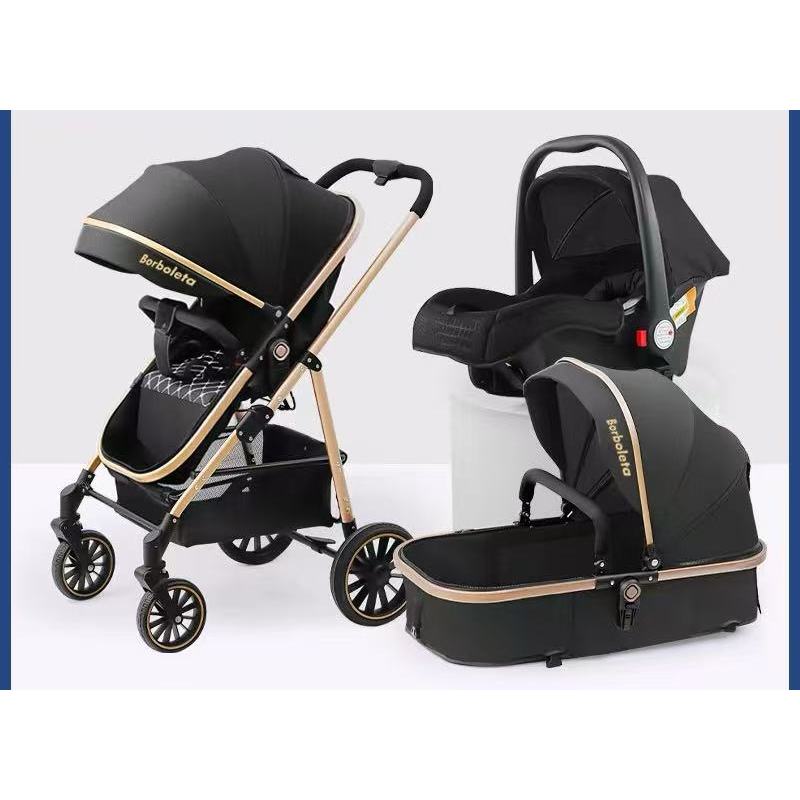 Carrinho Completo 3 EM 1 Com Moisés e Bebe Conforto - Modelo Europeu Luxo 520