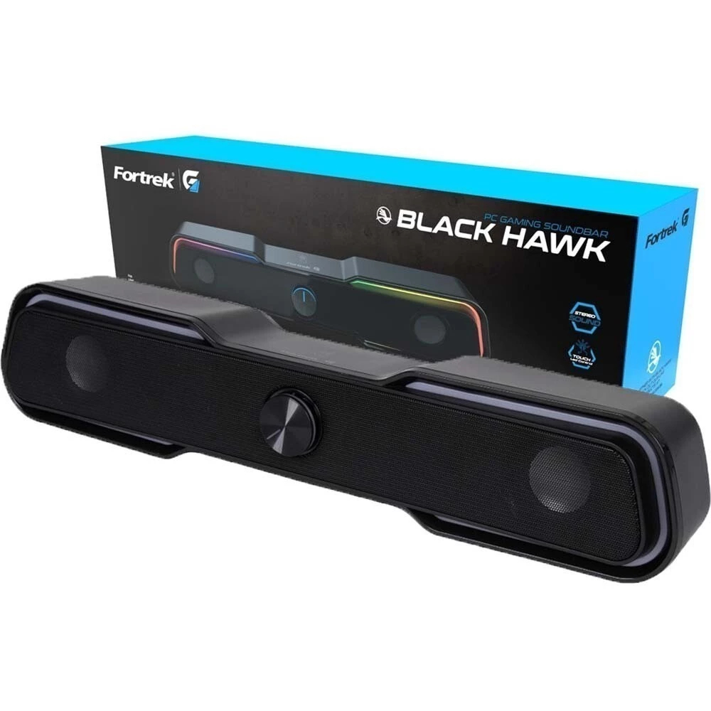Soundbar Gamer Para Pc - Fortrek Black Hawk 6w Rgb - 73400 Cor Preto USB P2 Plug and Play em Oferta na Shopee