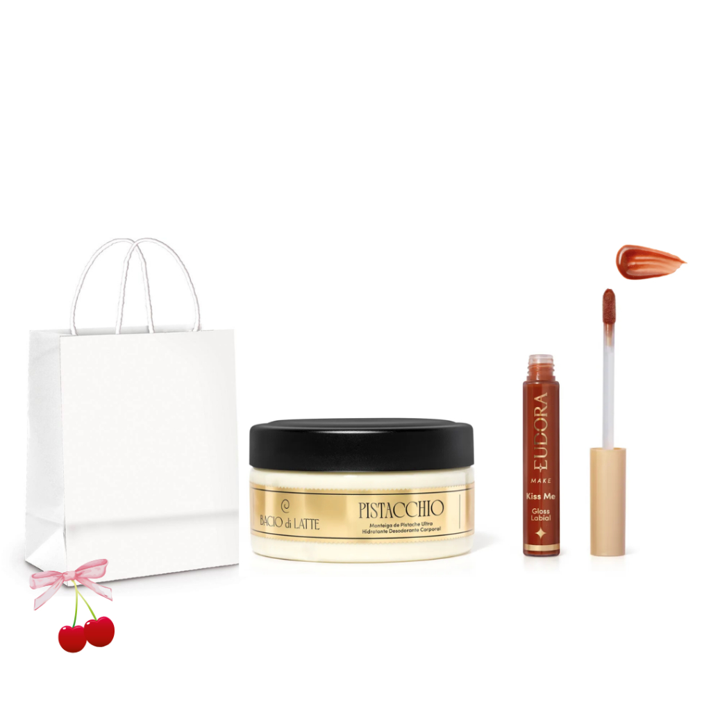 Kit Pressente Baccio di Latte e Eudora: Manteiga Ultra Hidratante e Gloss