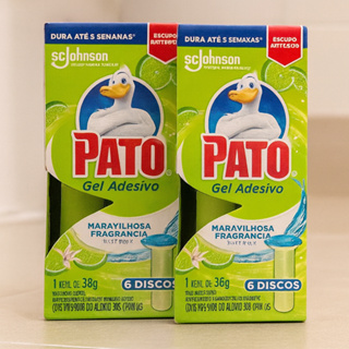 Desodorizador Sanitário Pato Gel Adesivo 2 Refis Fragrância Citrus 6 Discos Limpa Perfuma Antiodor em Oferta na Shopee