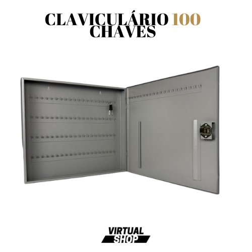 Claviculário Organizador para 100 Chaves Porta Chaves Em Aço
