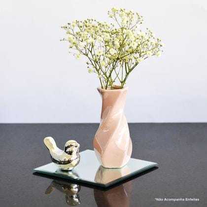 Vaso Vasinho Espiral  Pintura Perolada - Wincy Home